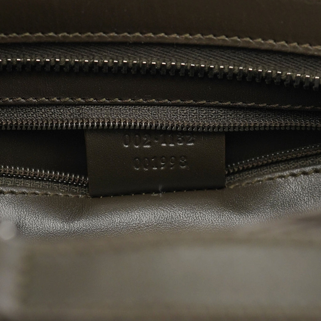 002 1132 Olive Satin Jackie Tote Bag