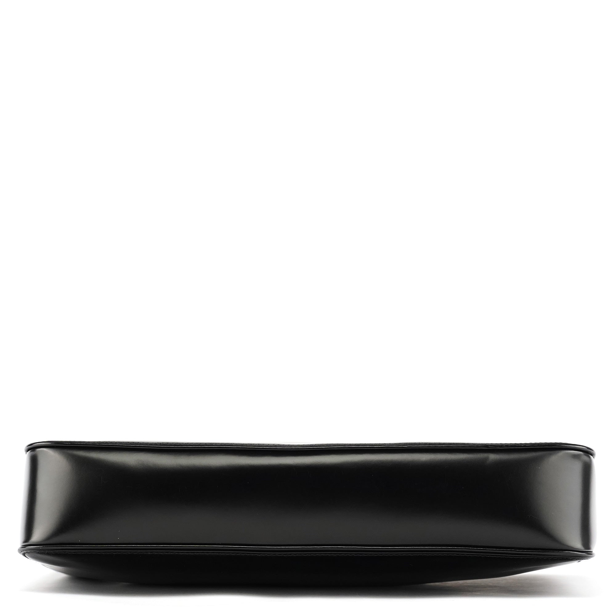 002 1133 Black Patent Leather Jackie Tote Bag