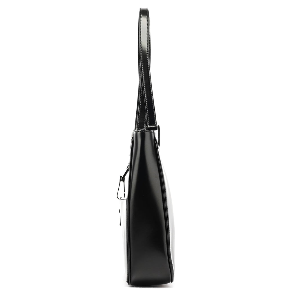002 1133 Black Patent Leather Jackie Tote Bag
