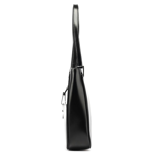 002 1133 Black Patent Leather Jackie Tote Bag