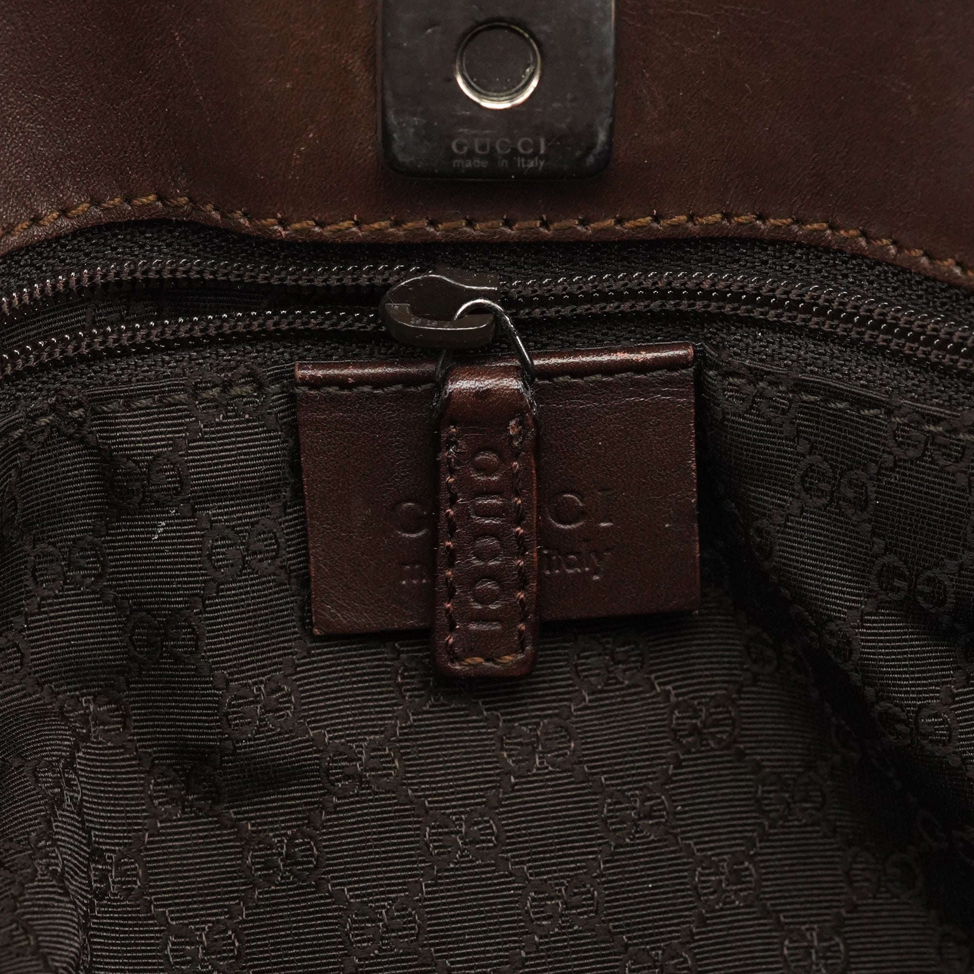 002 1134 Brown Calfskin Leather Tote Bag