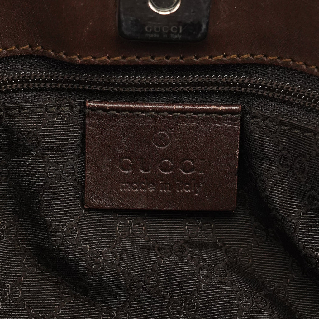 002 1134 Brown Calfskin Leather Tote Bag