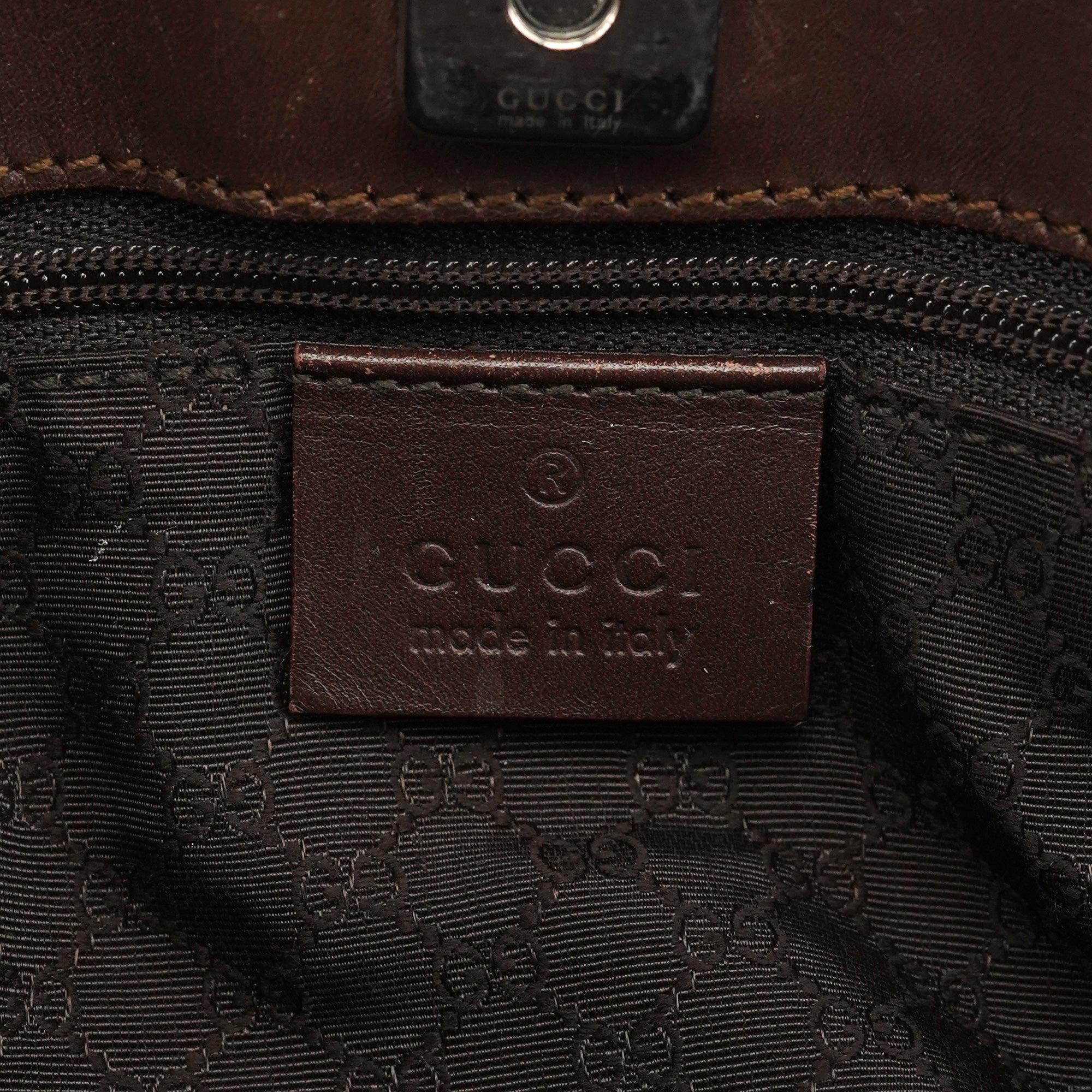 002 1134 Brown Calfskin Leather Tote Bag