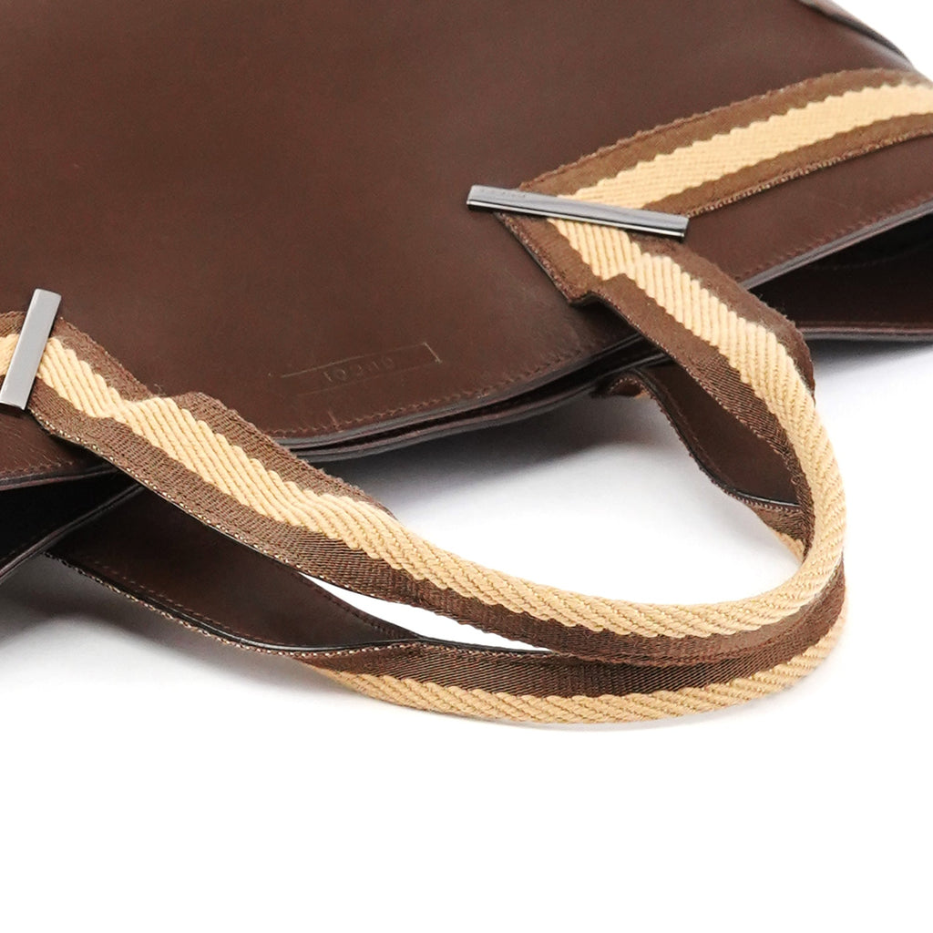 002 1134 Brown Calfskin Leather Tote Bag