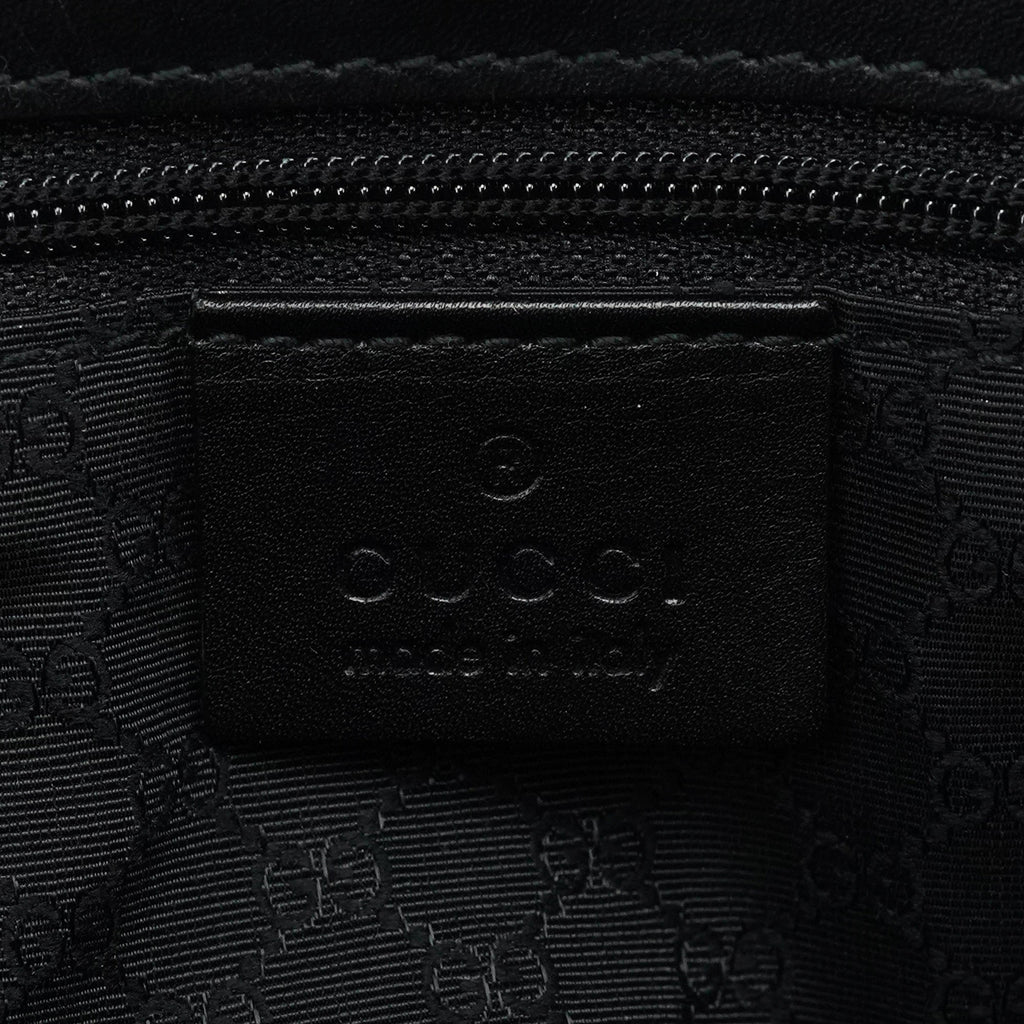 002 1135 Black Calfskin Leather Tote Bag