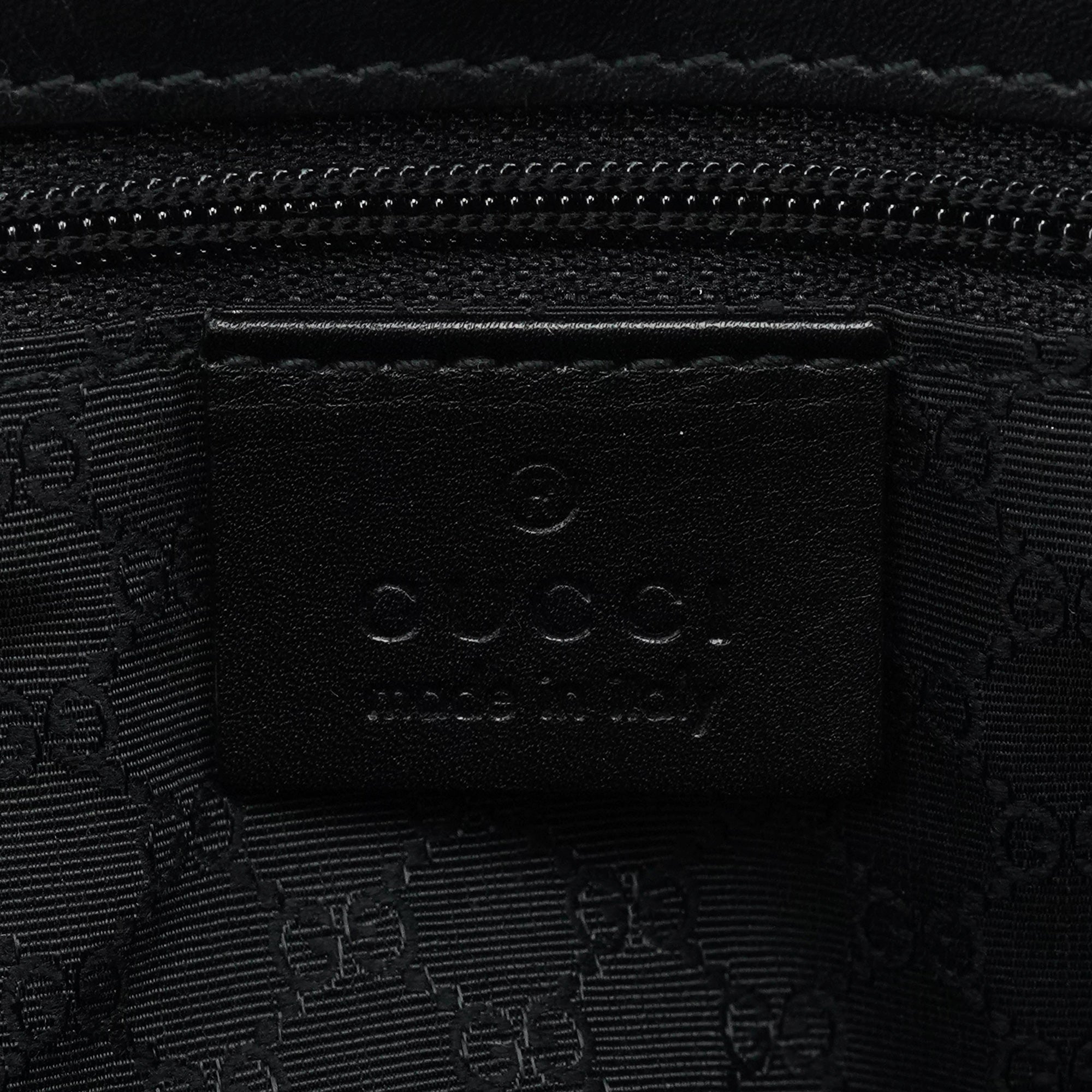 002 1135 Black Calfskin Leather Tote Bag