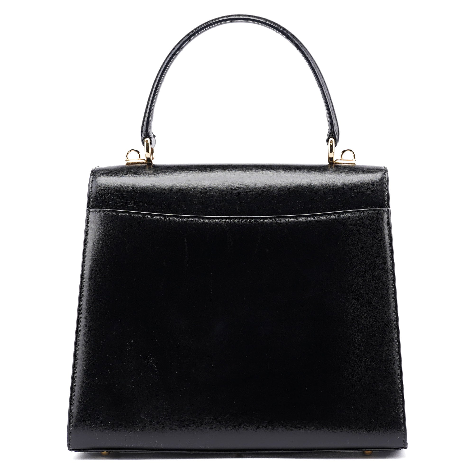 002 2026 Black Leather Lady Lock Bag