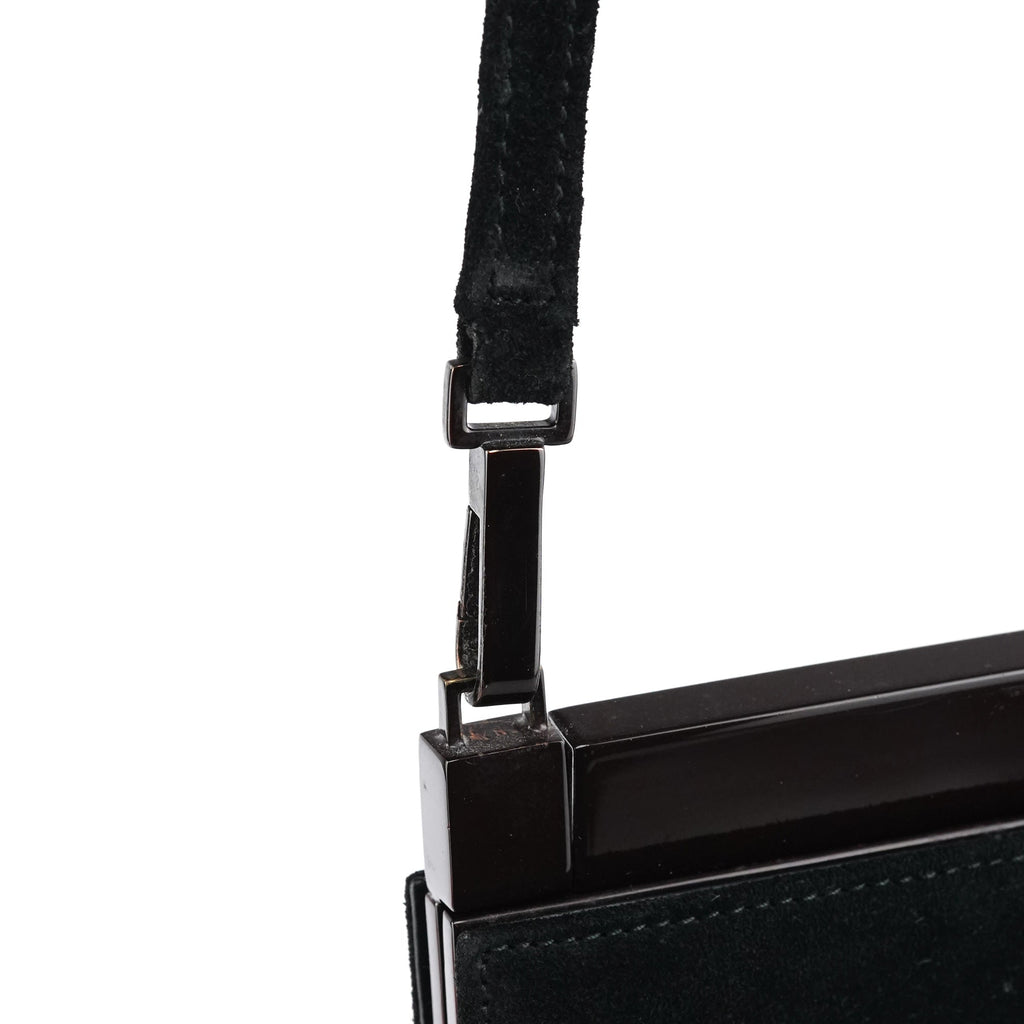 Black Suede Crossbody Bag
