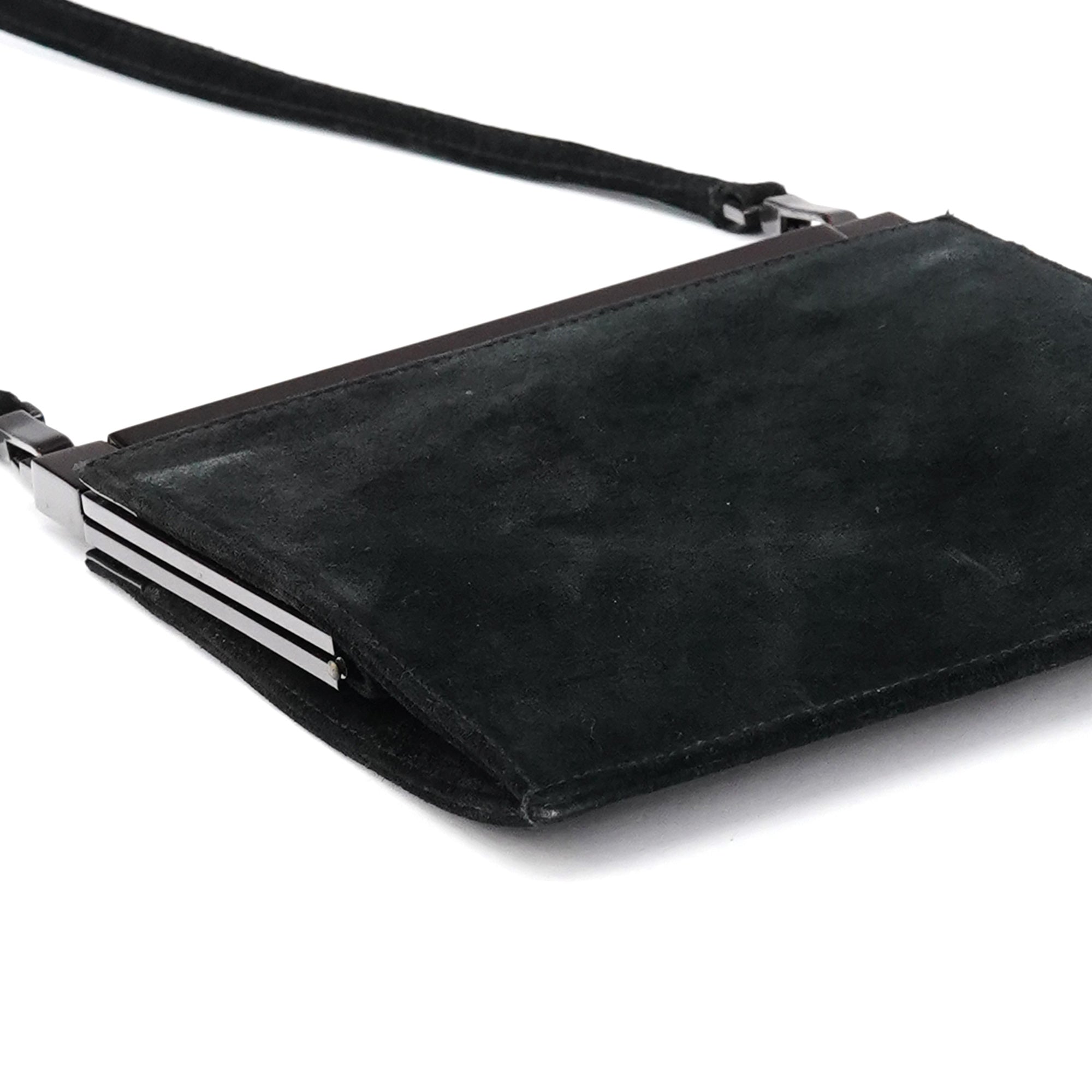 Black Suede Crossbody Bag