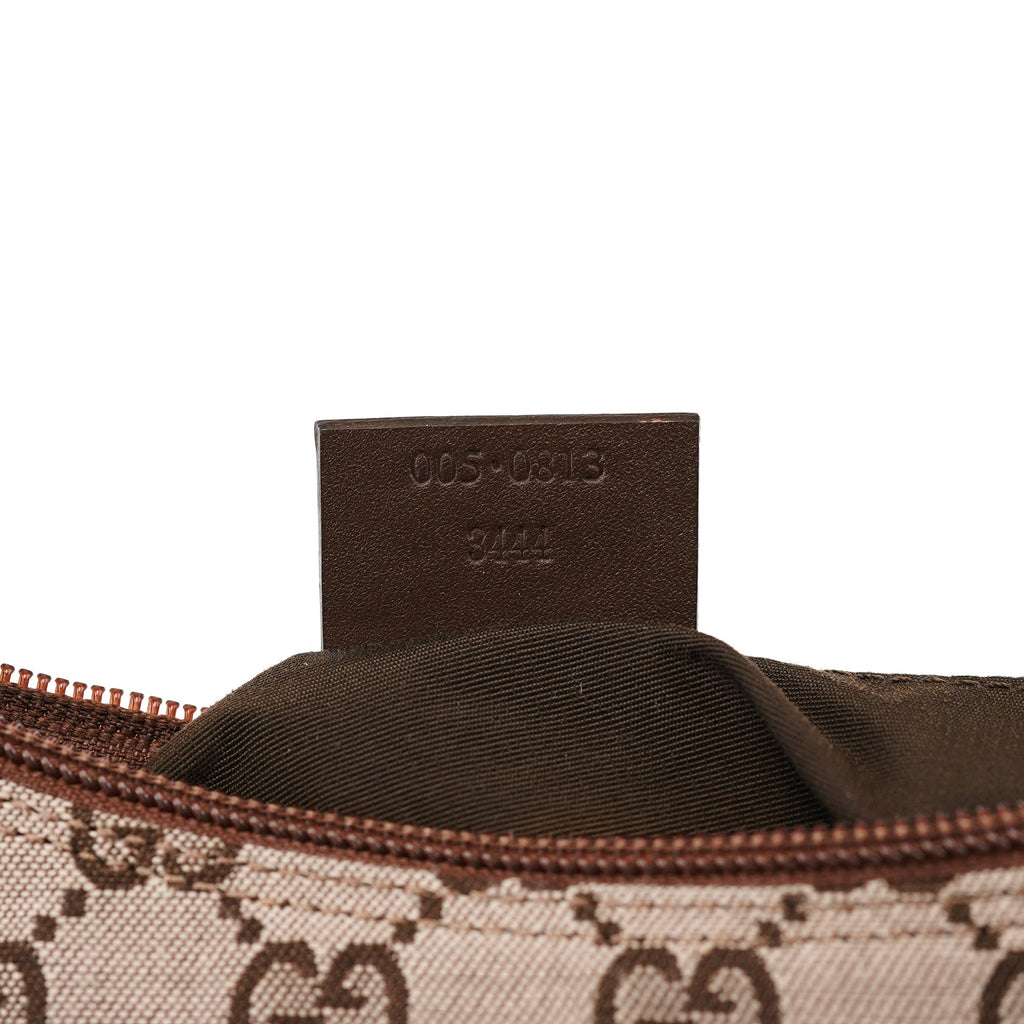 005 0813 Beige Brown GG Shoulder Bag