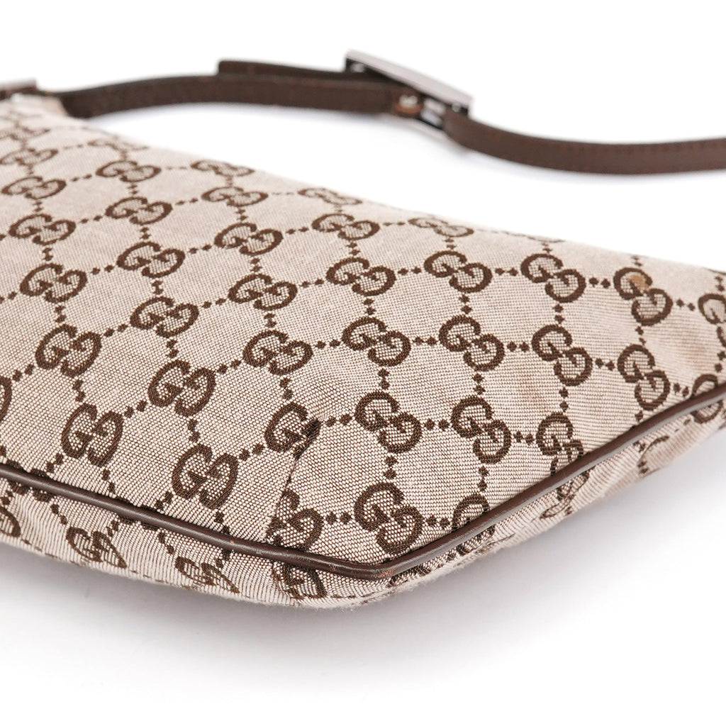 005 0813 Beige Brown GG Shoulder Bag