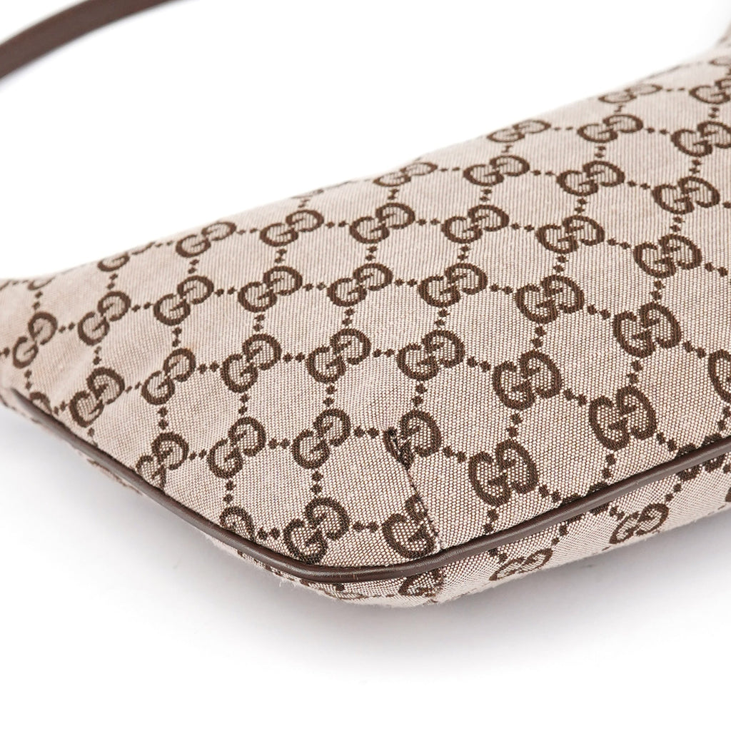 005 0813 Beige Brown GG Shoulder Bag
