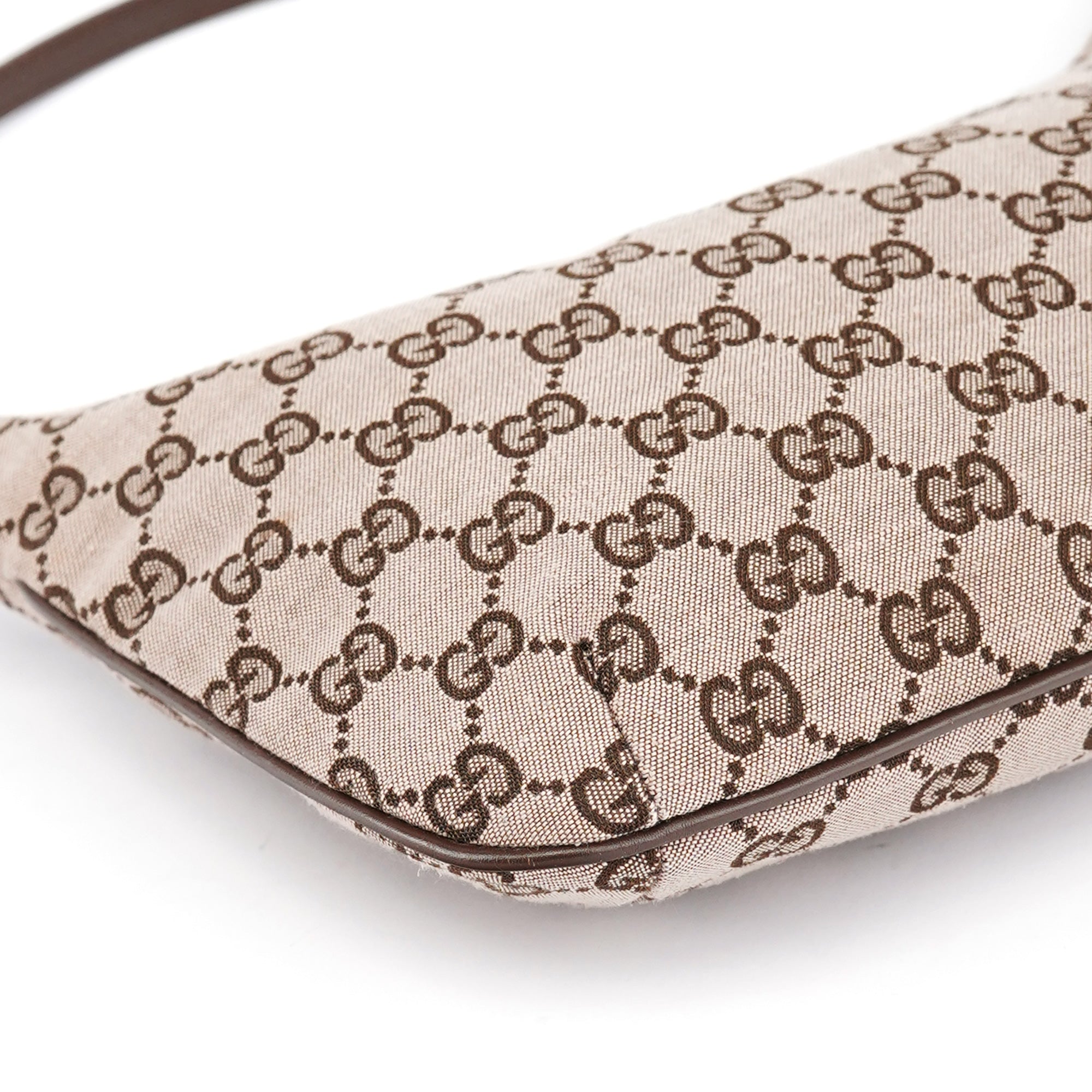 005 0813 Beige Brown GG Shoulder Bag