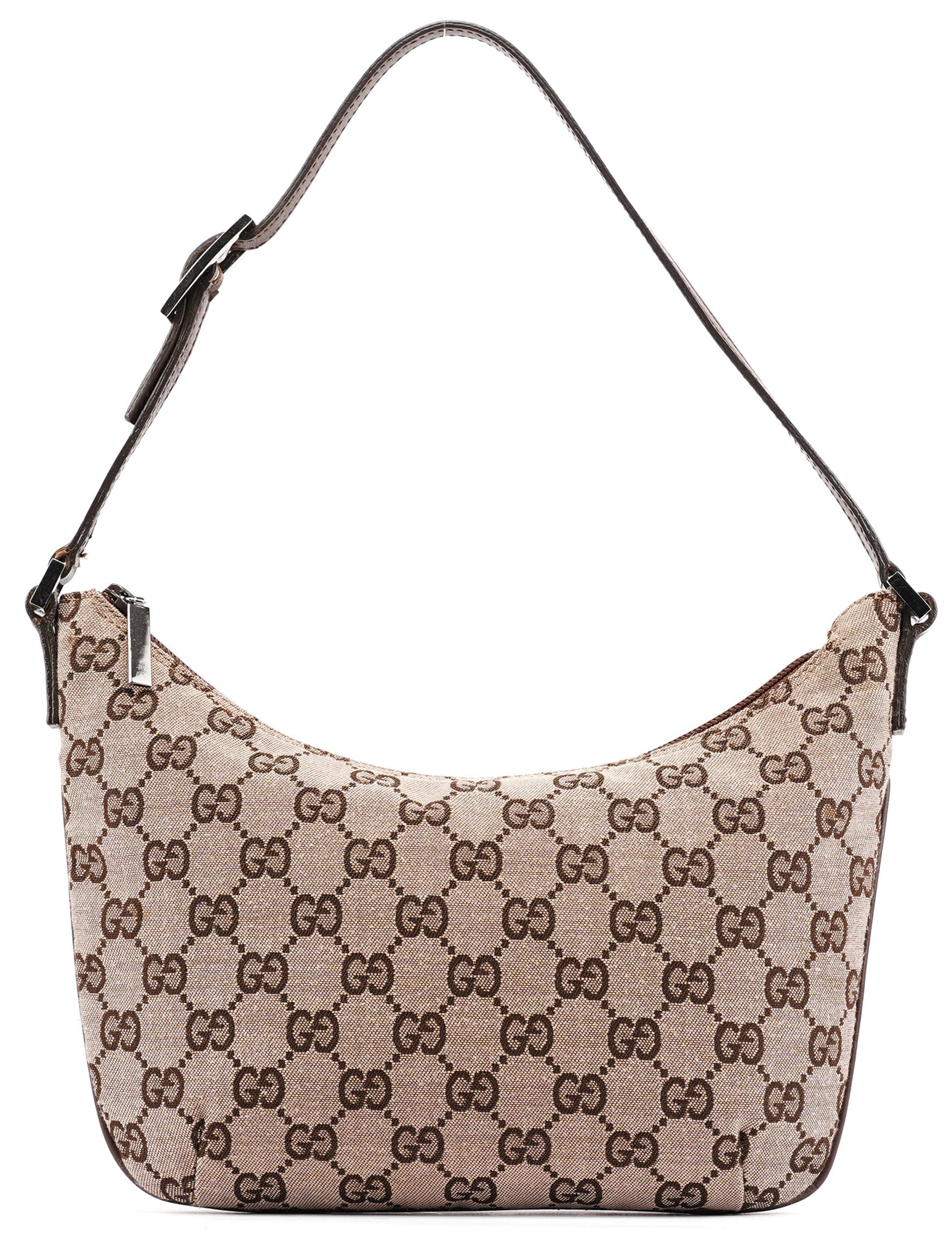 005 0813 Beige Brown GG Shoulder Bag