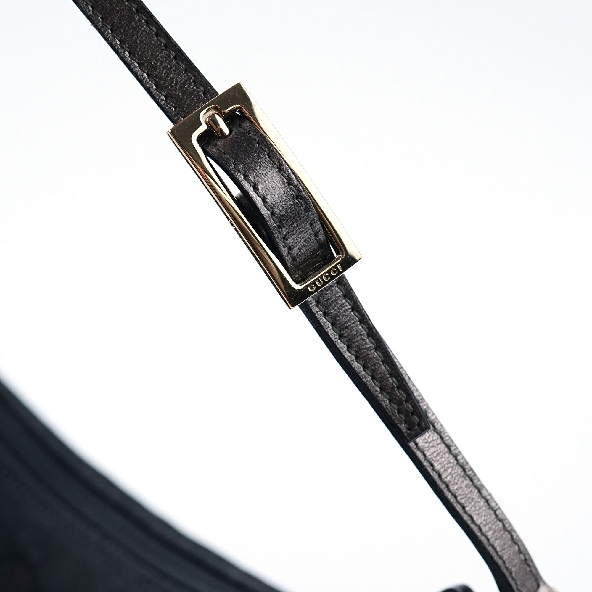 005 0813 Black GG Shoulder Bag