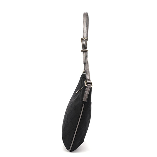 005 0813 Black GG Shoulder Bag