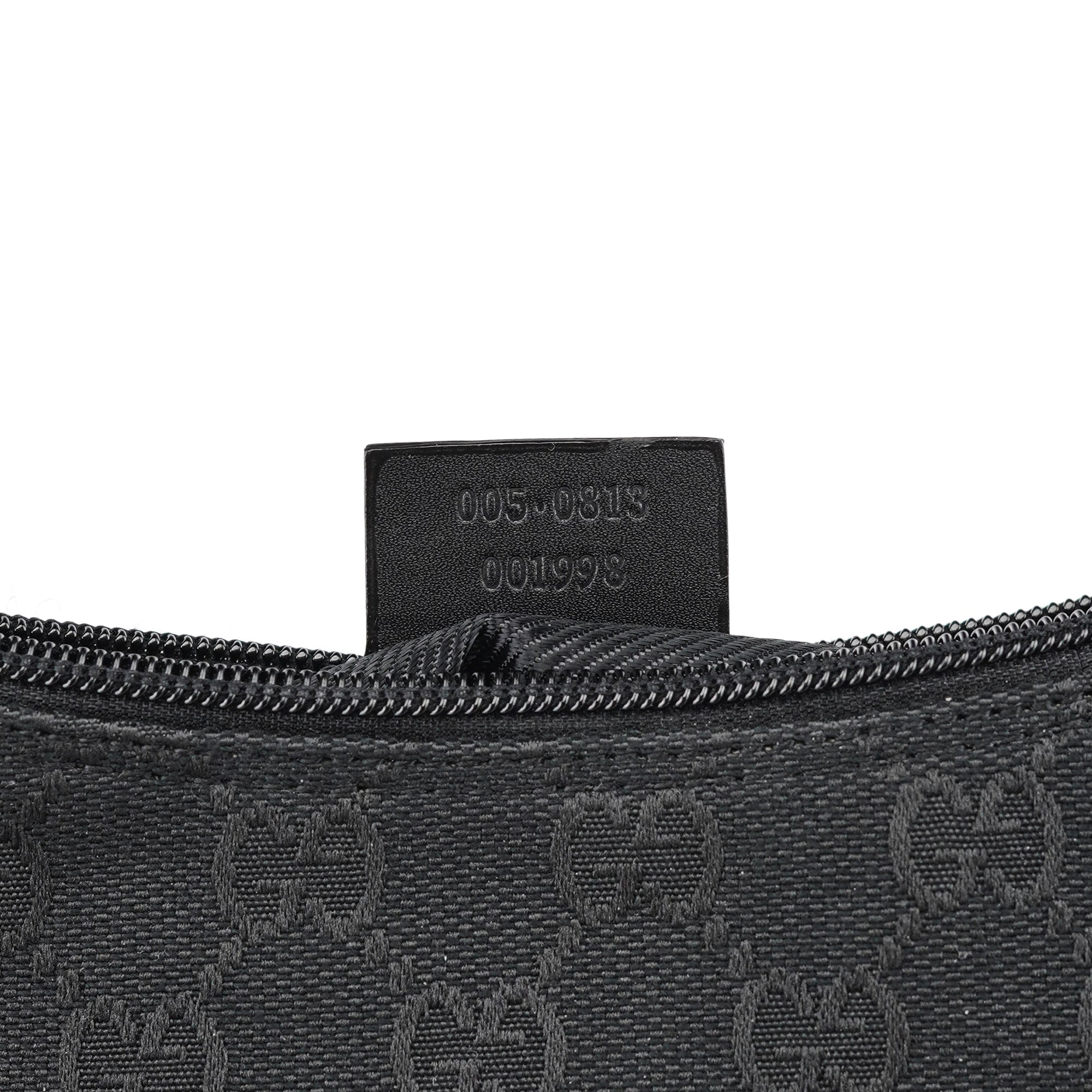 005 0813 Black GG Shoulder Bag