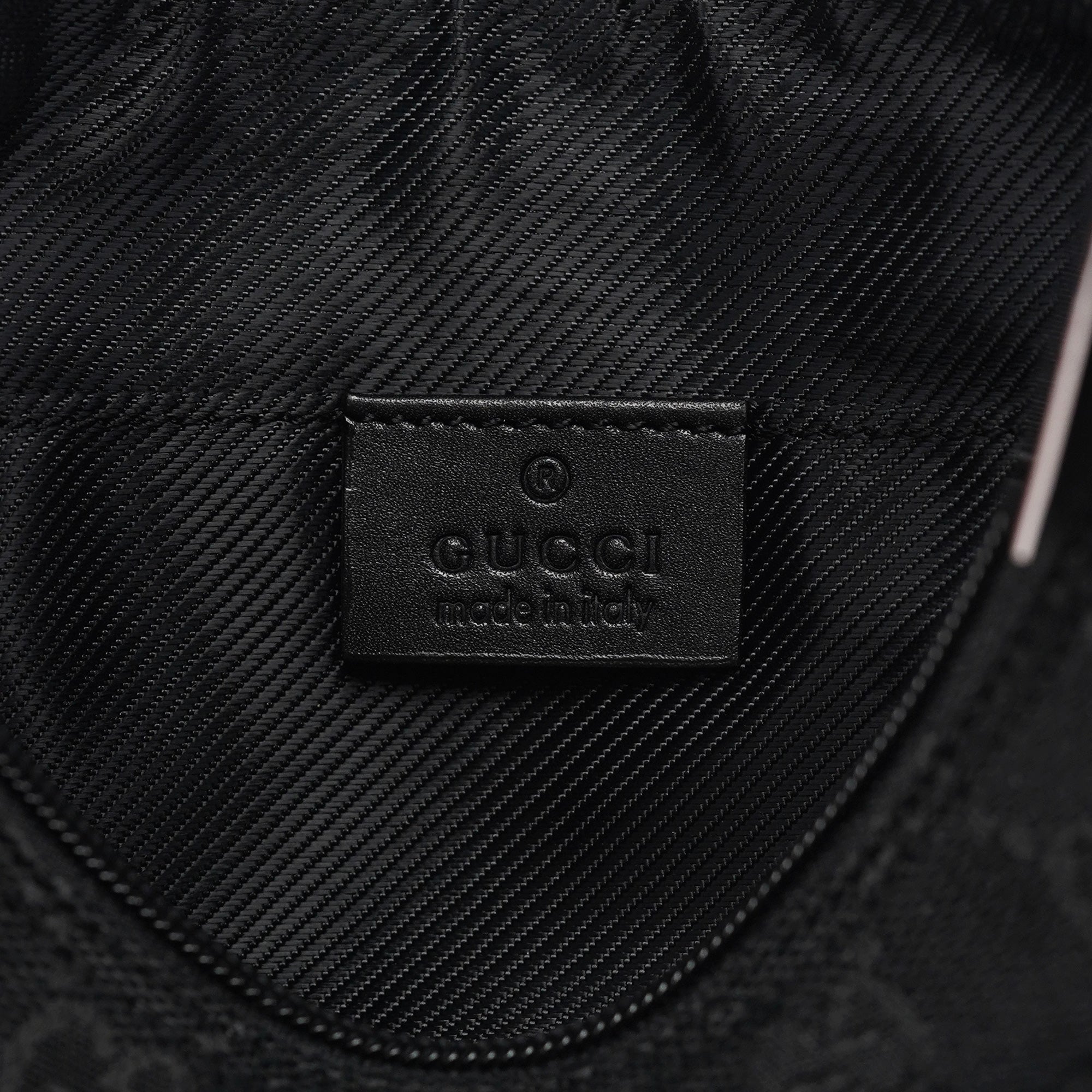005 0813 Black GG Shoulder Bag