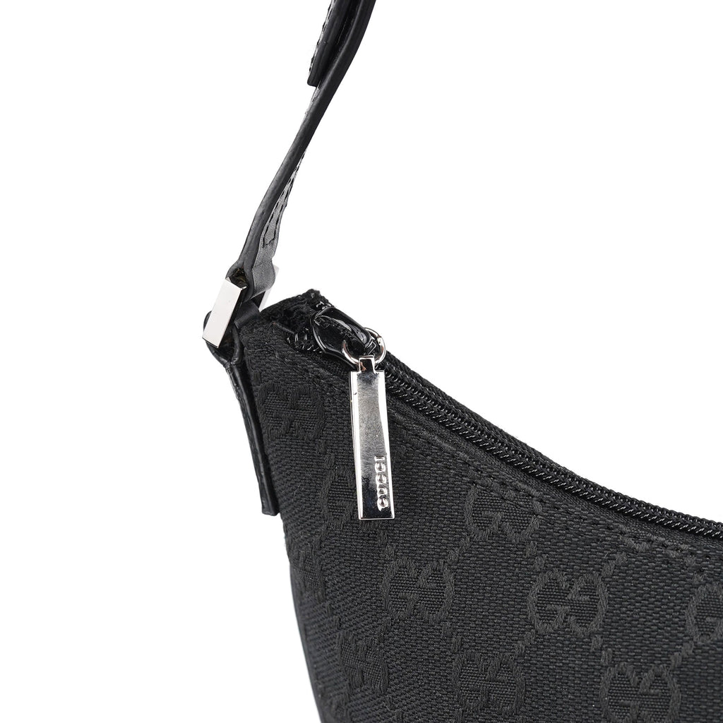 005 0813 Black GG Shoulder Bag