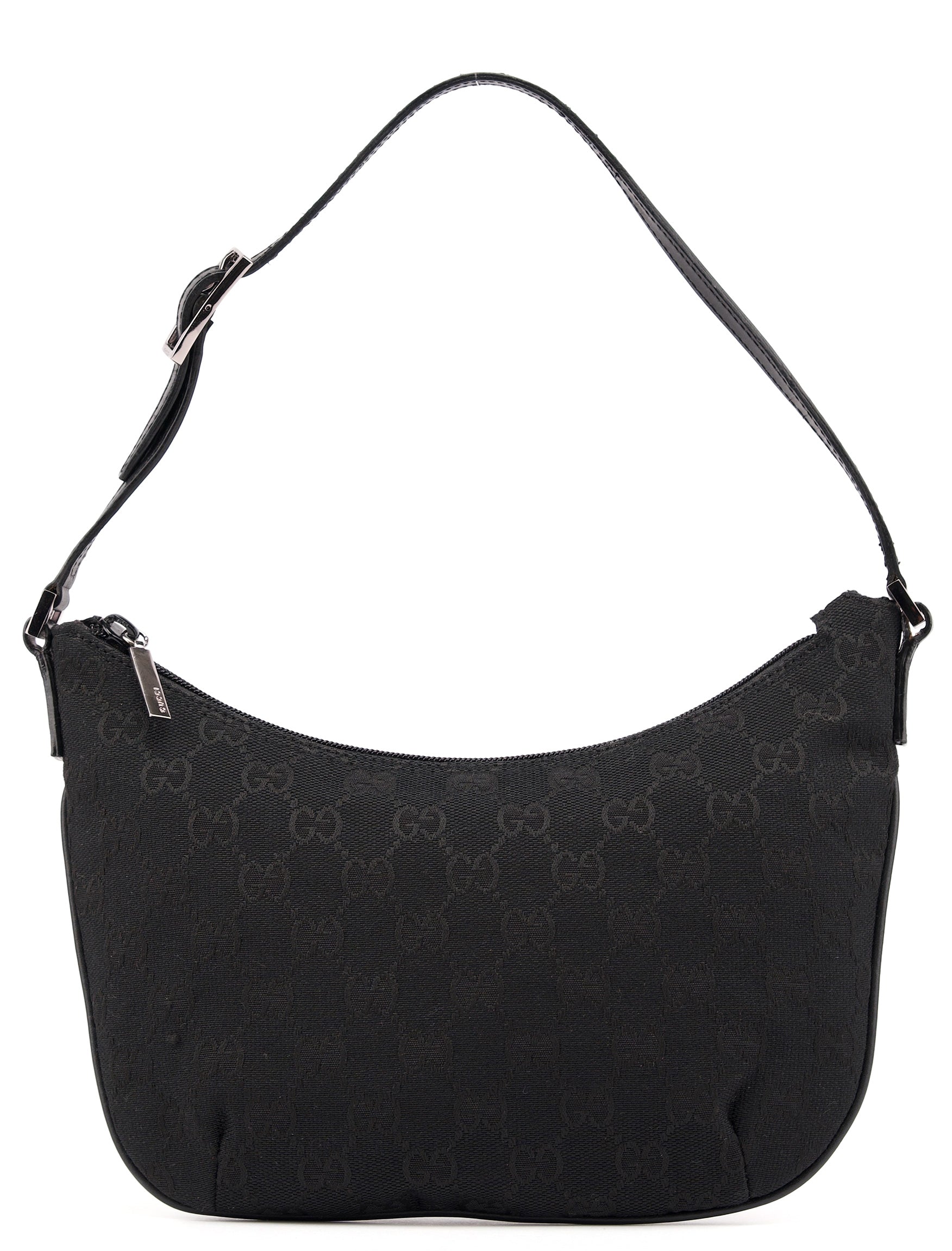 005 0813 Black GG Shoulder Bag