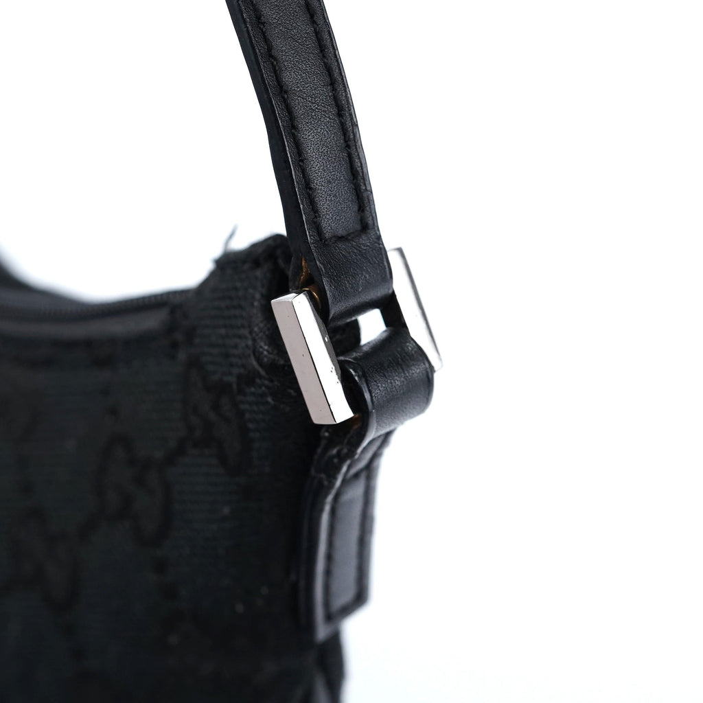 005 0813 Black GG Shoulder Bag
