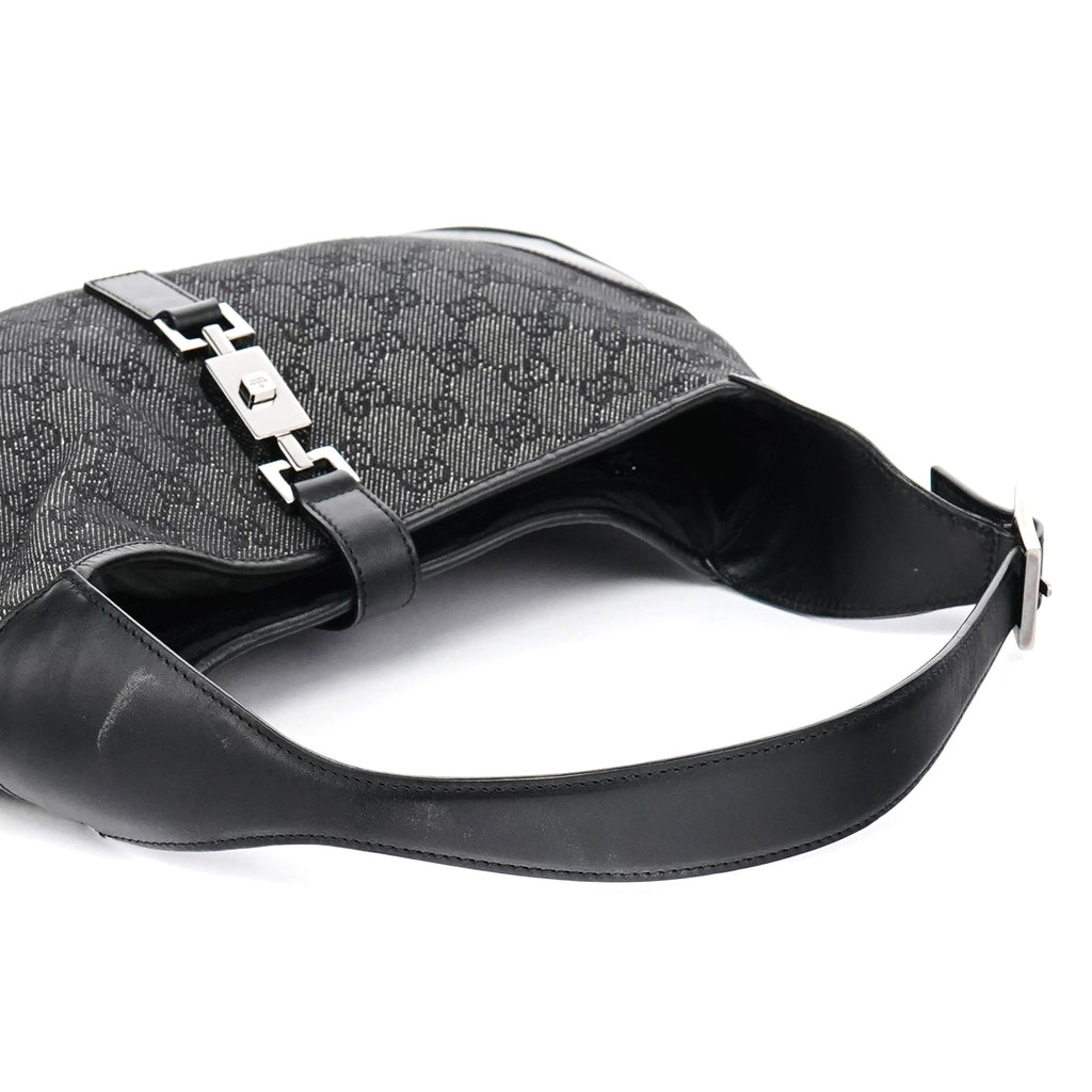 00963 Anthracite Denim GG Jackie Shoulder Bag