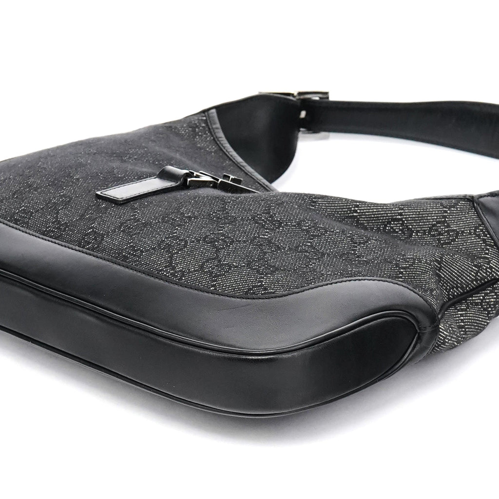 00963 Anthracite Denim GG Jackie Shoulder Bag