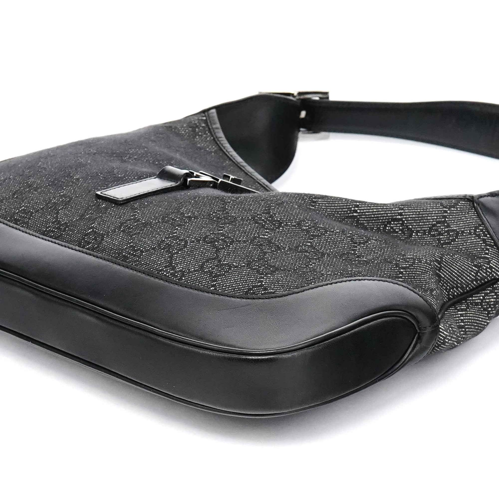 00963 Anthracite Denim GG Jackie Shoulder Bag