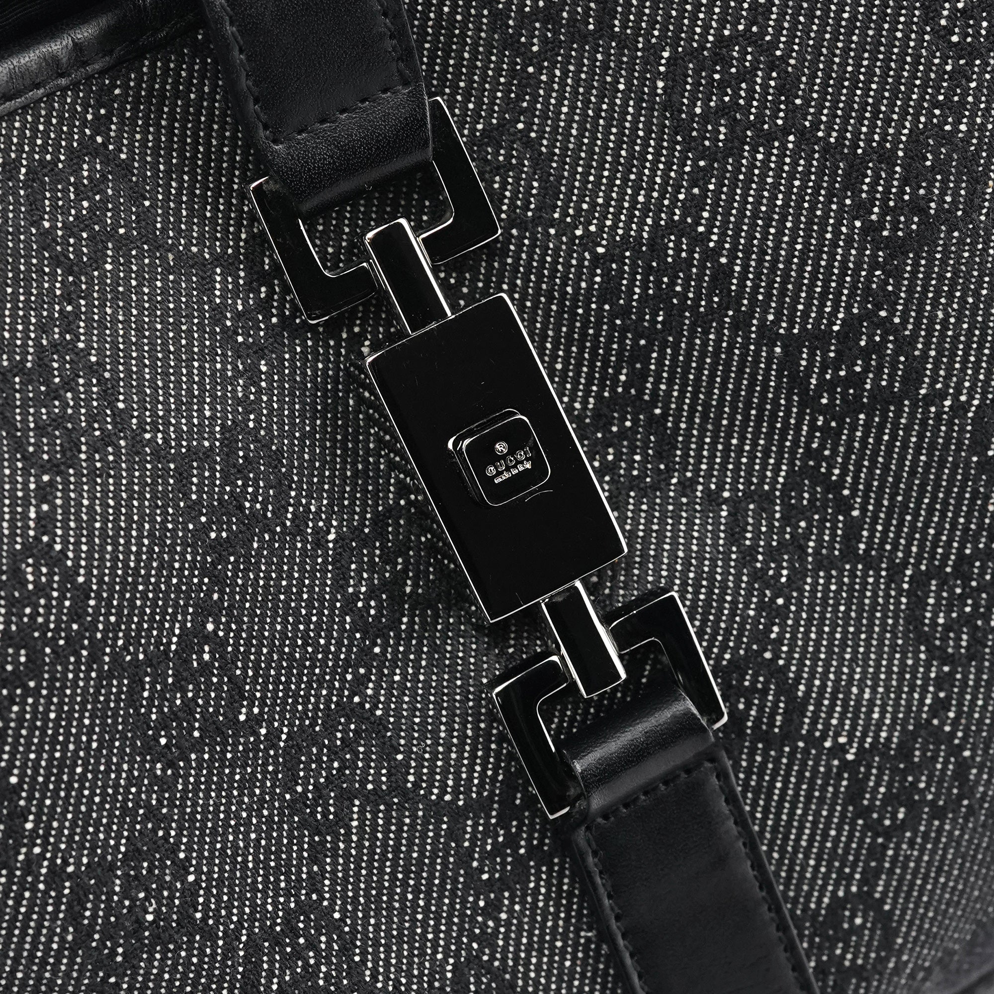 00963 Anthracite Denim GG Jackie Shoulder Bag