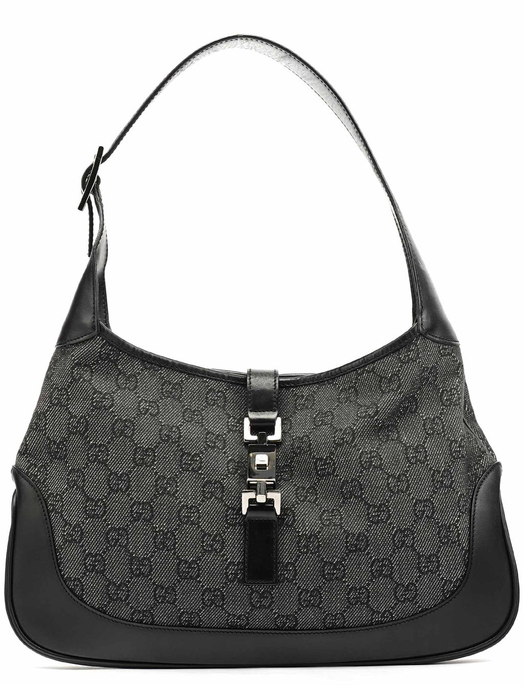 00963 Anthracite Denim GG Jackie Shoulder Bag