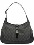 00963 Anthracite Denim GG Jackie Shoulder Bag
