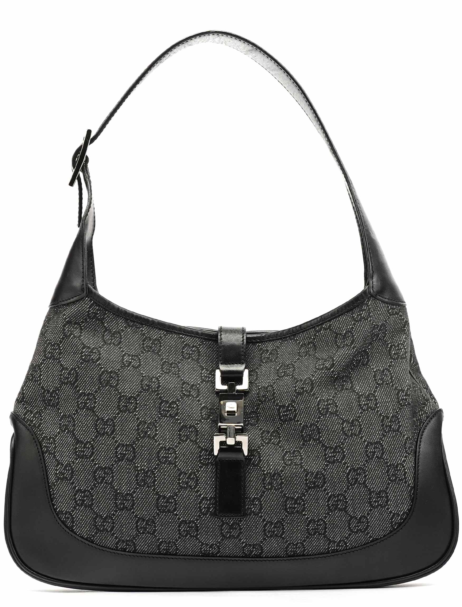 00963 Anthracite Denim GG Jackie Shoulder Bag