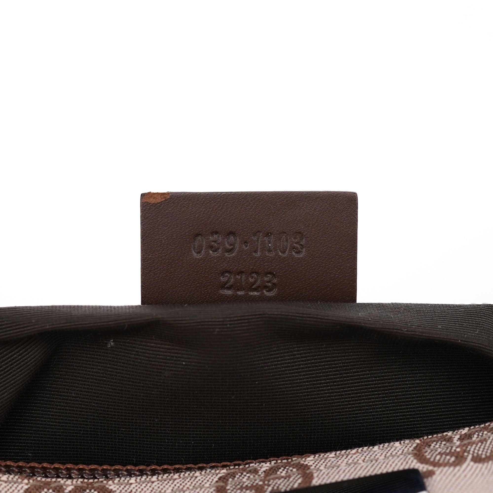 01798 Beige Brown GG Boat Pochette