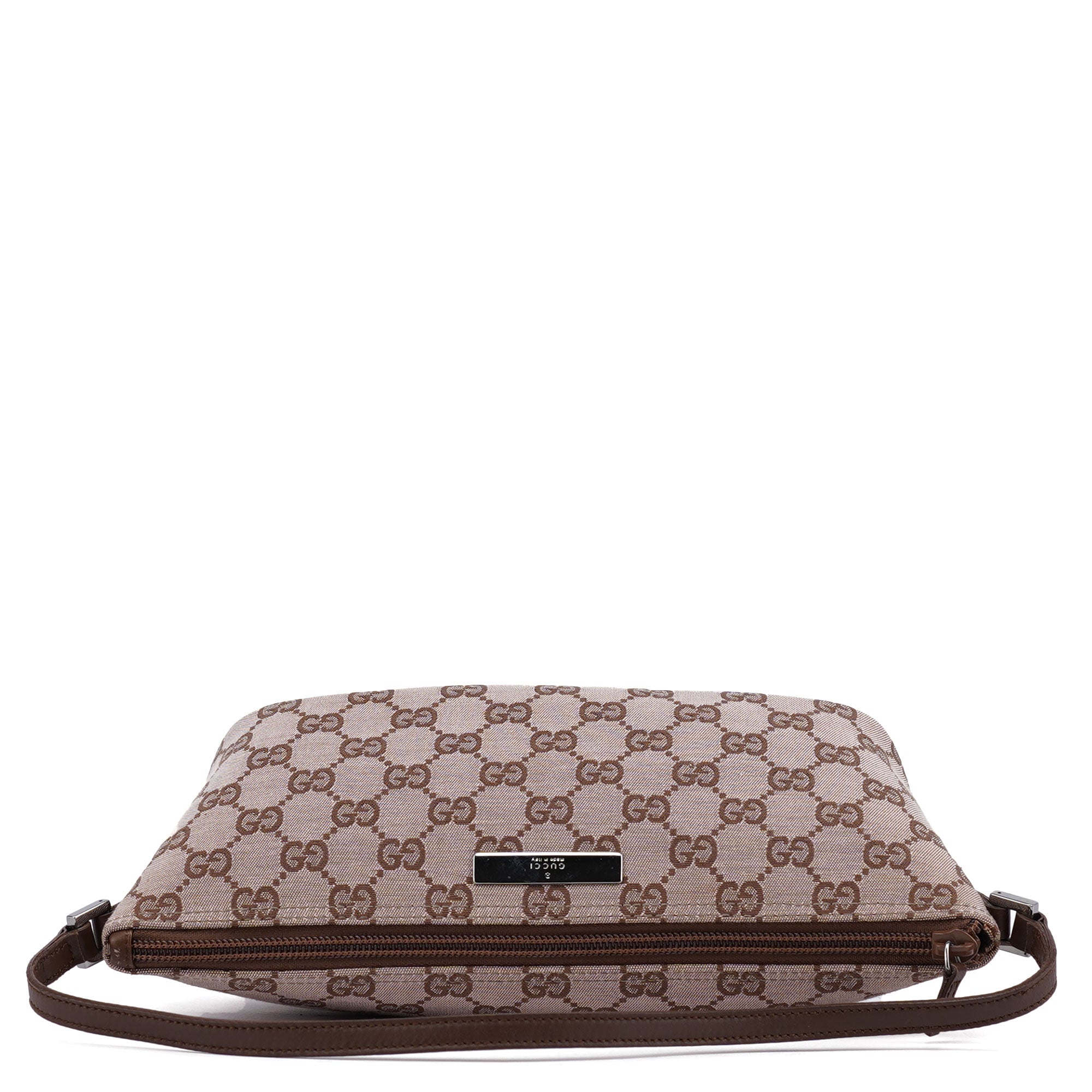 01798 Beige Brown GG Boat Pochette