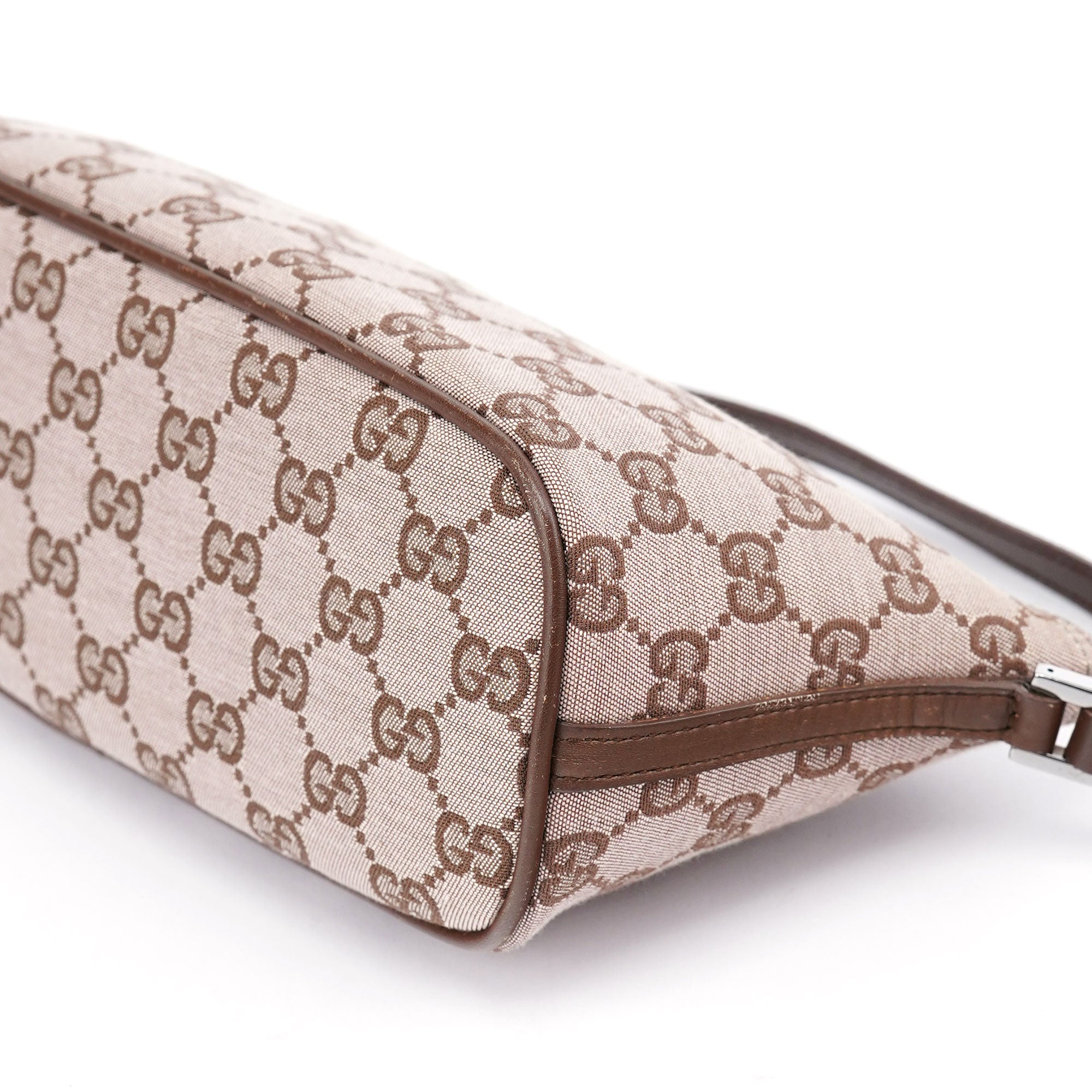 01798 Beige Brown GG Boat Pochette