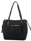 019 0498 Black GG Drawstring Tote Bag