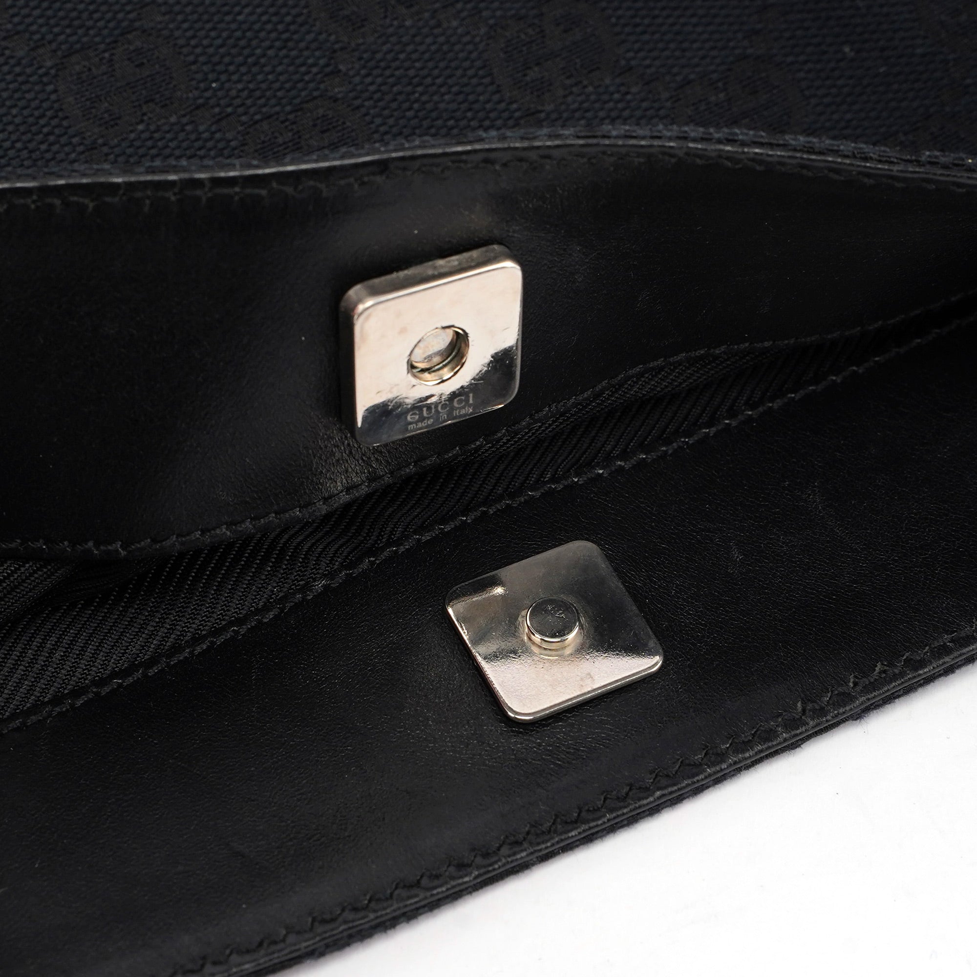 019 0498 Black GG Drawstring Tote Bag