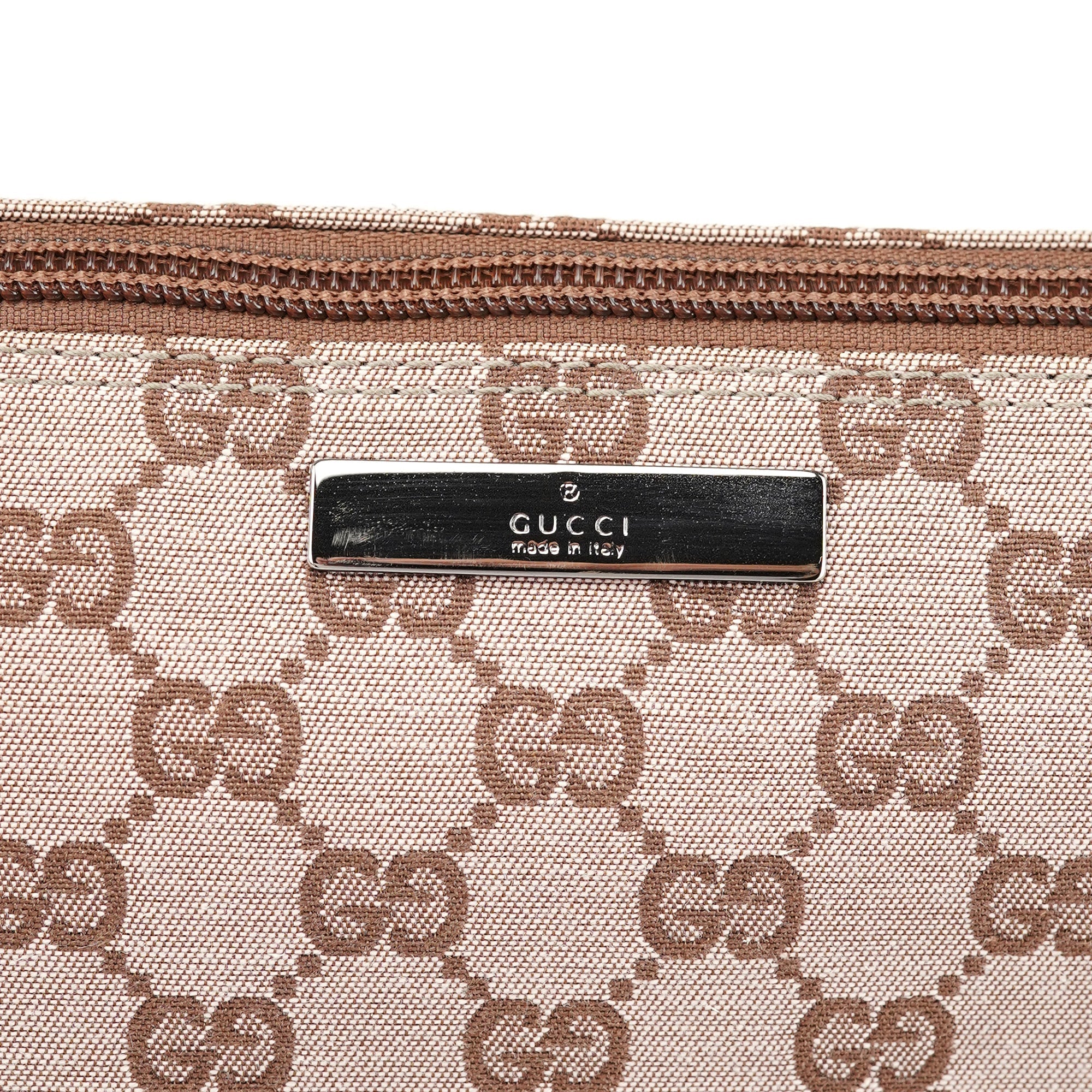 039 1103 Beige Brown GG Boat Pochette