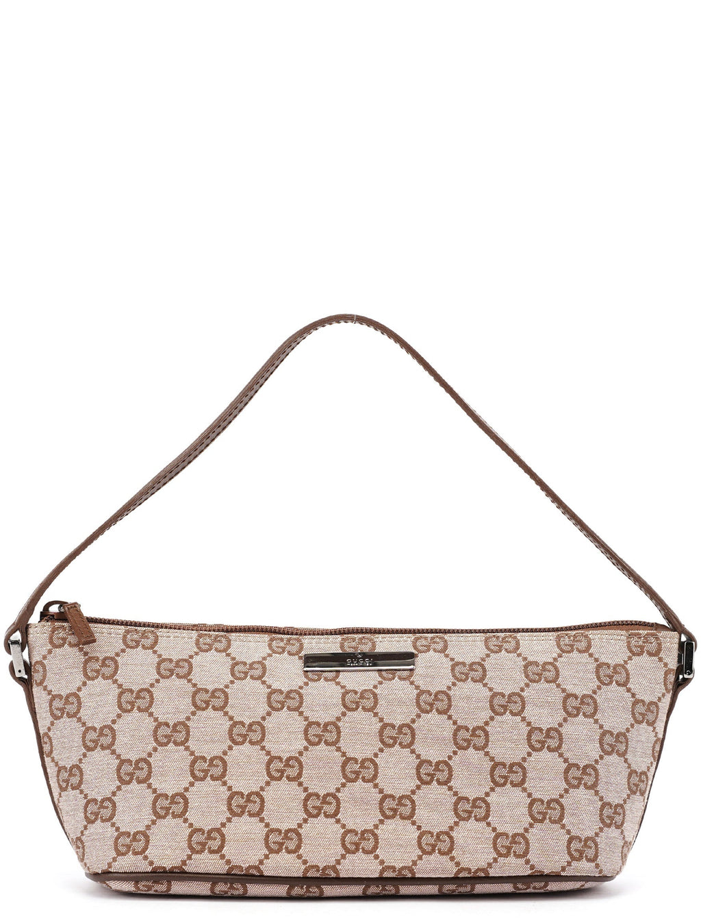 039 1103 Beige Brown GG Boat Pochette