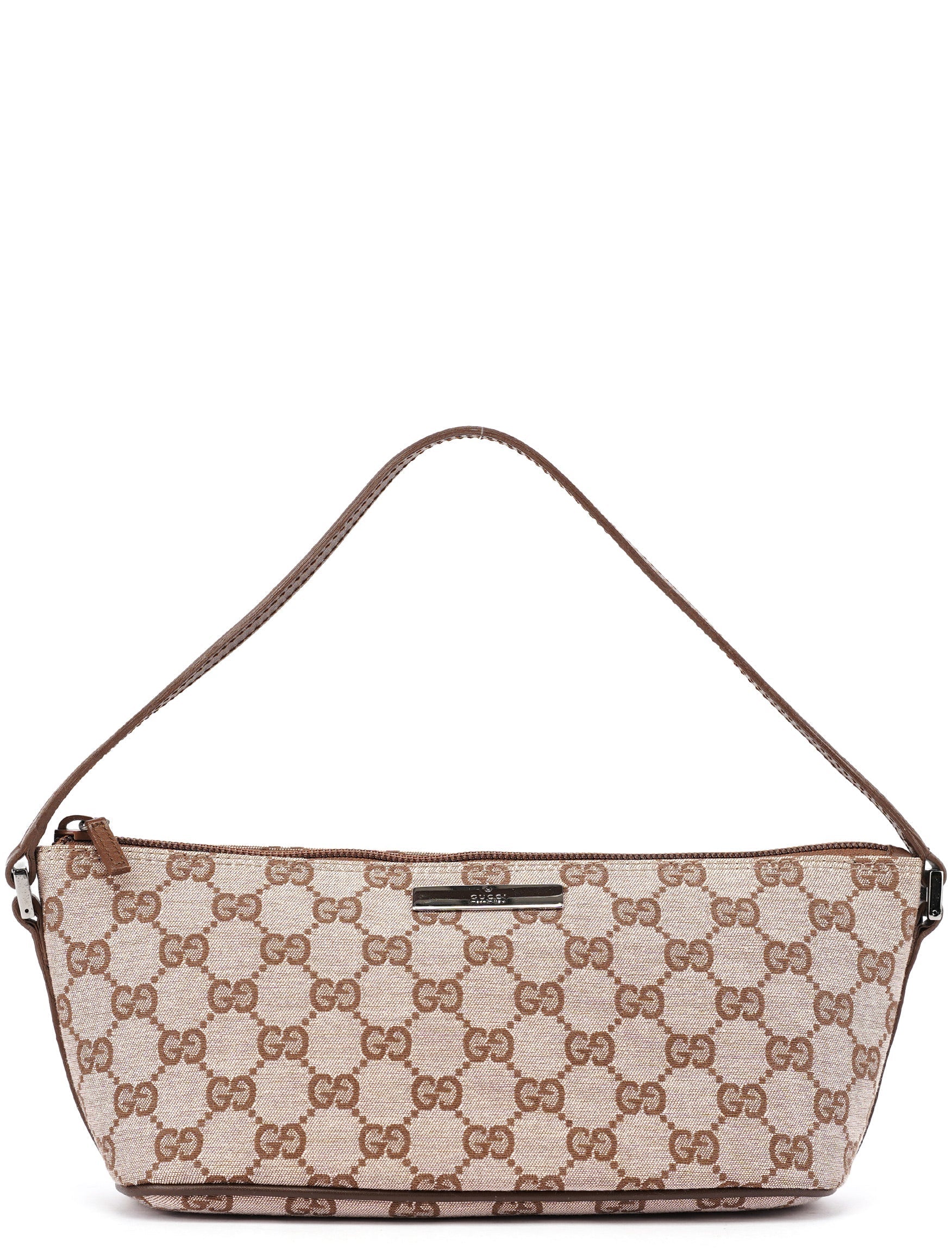 039 1103 Beige Brown GG Boat Pochette