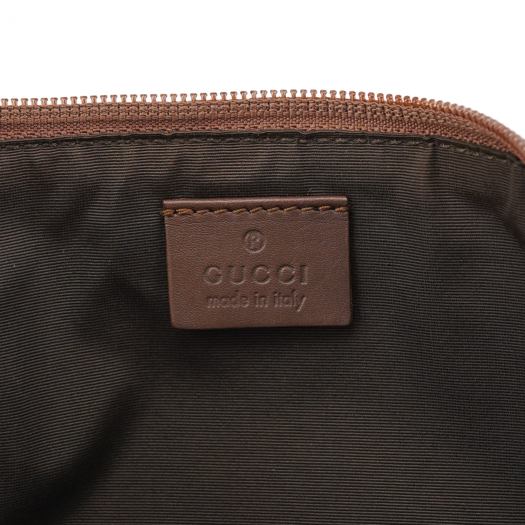 039 1103 Beige Brown GG Boat Pochette