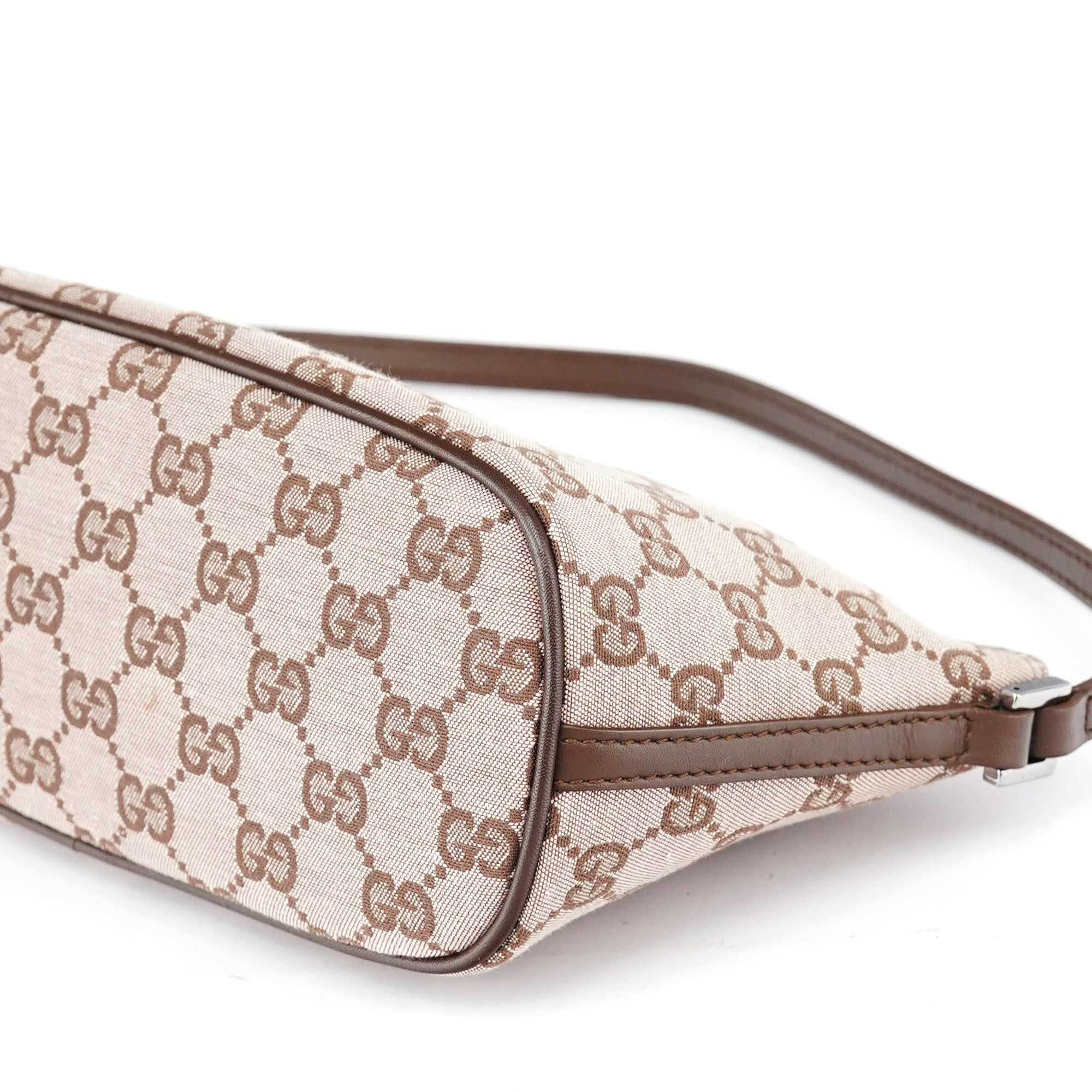 039 1103 Beige Brown GG Boat Pochette