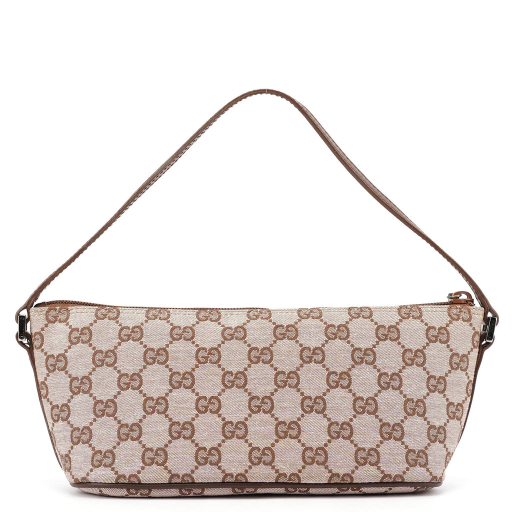 039 1103 Beige Brown GG Boat Pochette