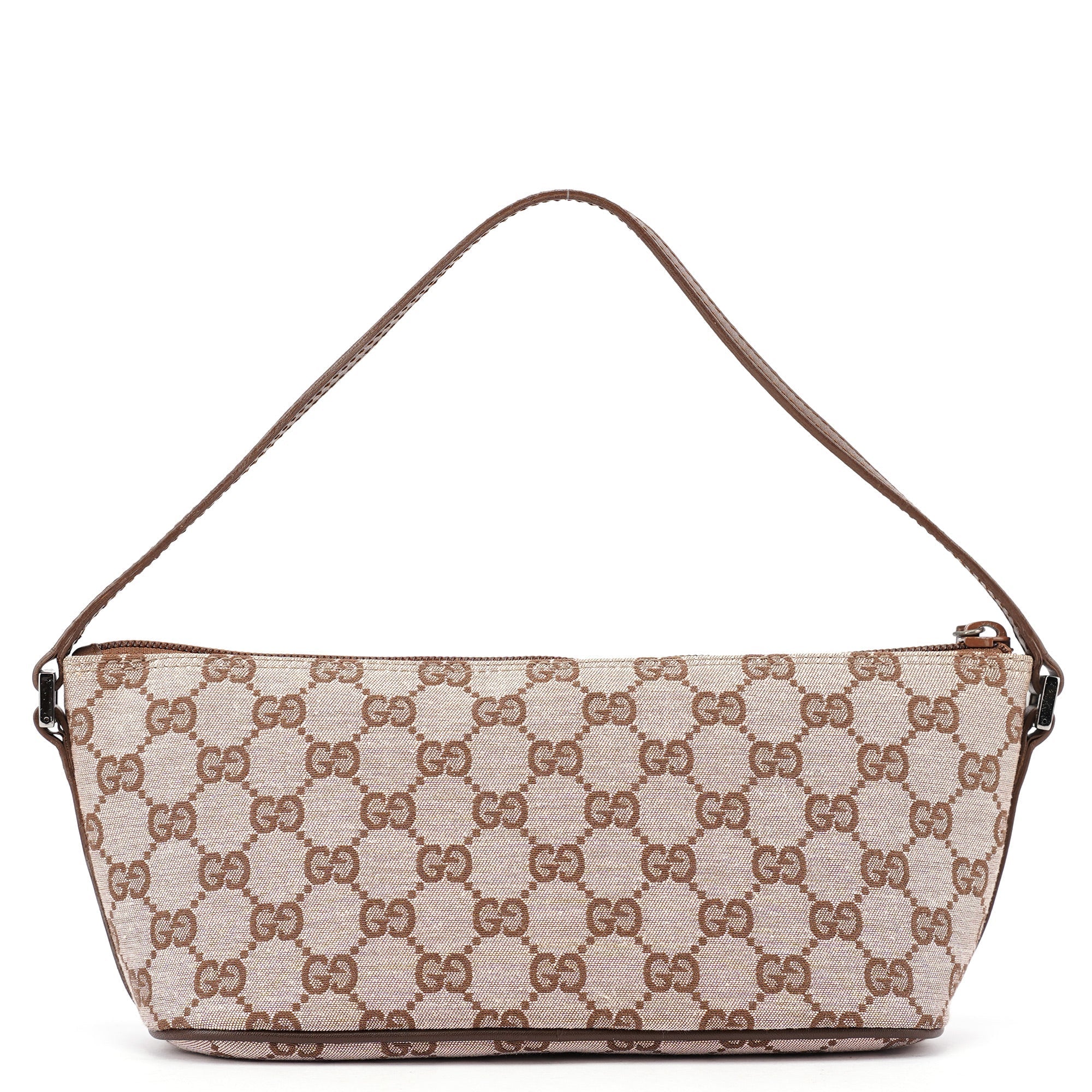 039 1103 Beige Brown GG Boat Pochette