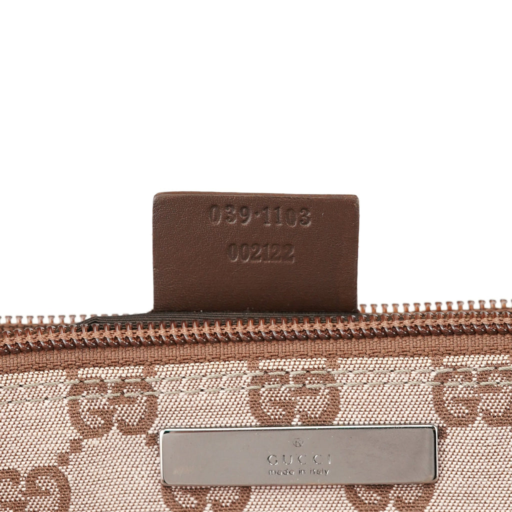 039 1103 Beige Brown GG Boat Pochette