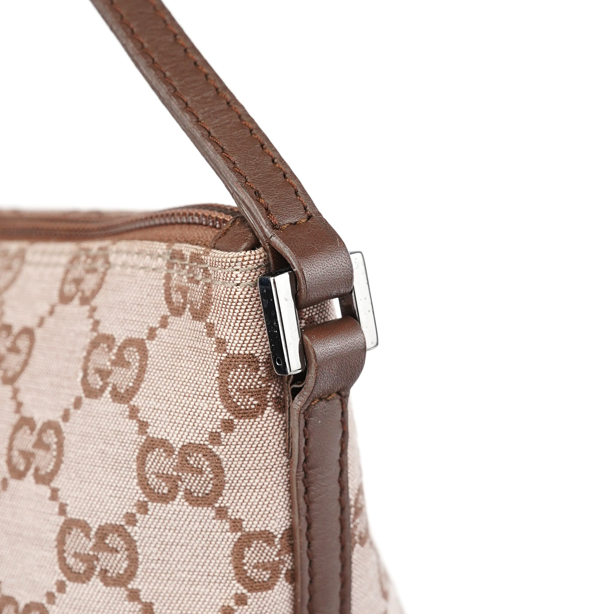 039 1103 Beige Brown GG Boat Pochette