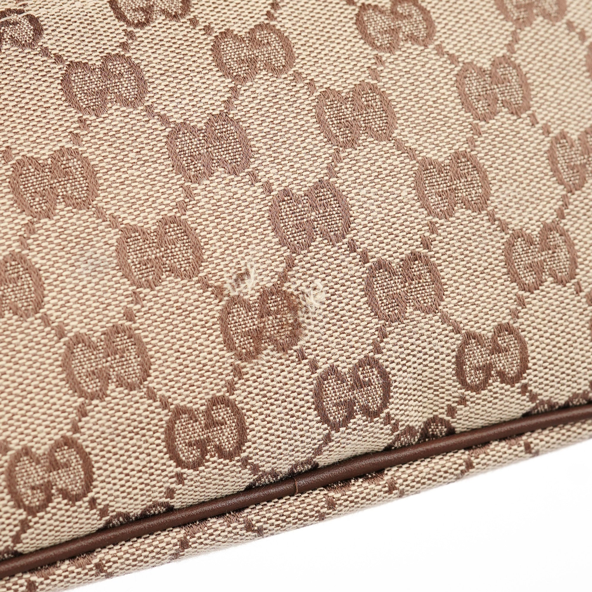 039 1103 Beige Brown GG Boat Pochette