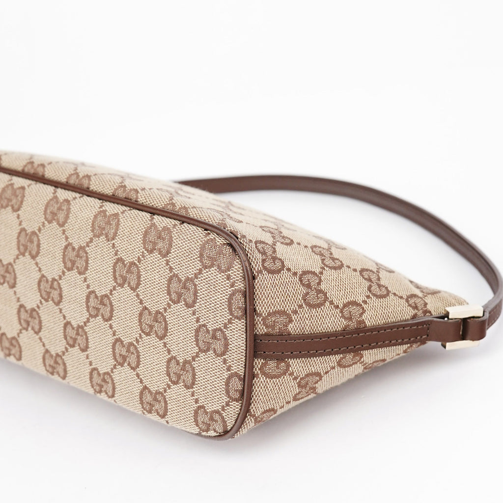 039 1103 Beige Brown GG Boat Pochette