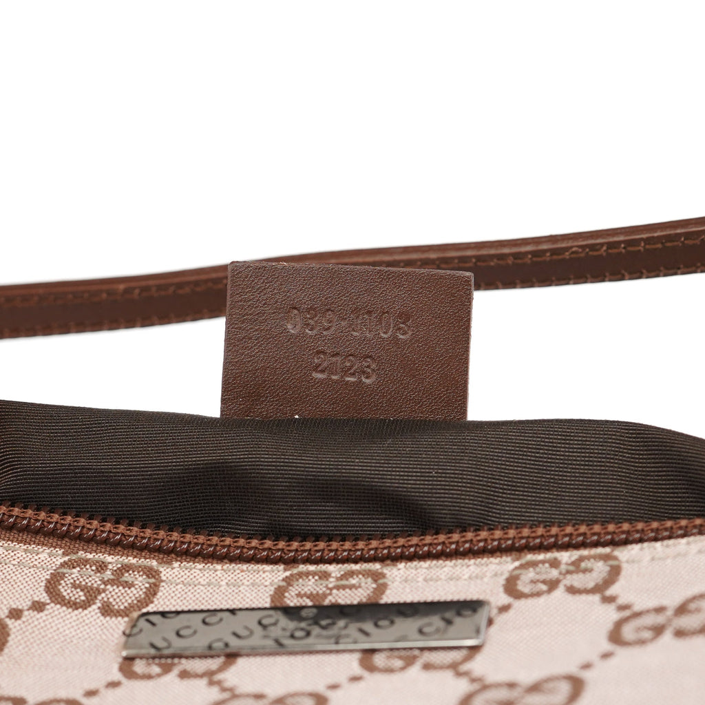 039 1103 Beige Brown GG Boat Pochette