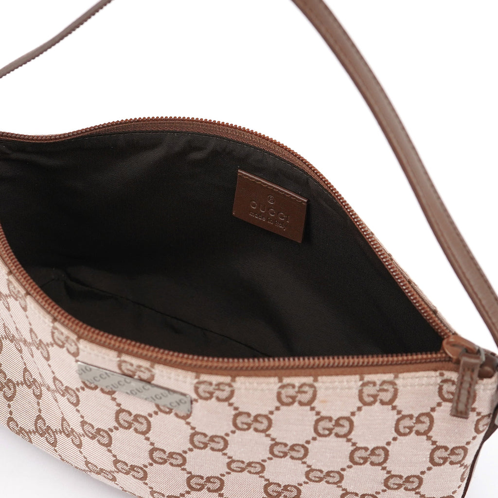 039 1103 Beige Brown GG Boat Pochette